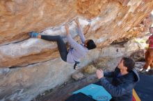 Bouldering in Hueco Tanks on 02/01/2020 with Blue Lizard Climbing and Yoga

Filename: SRM_20200201_1237380.jpg
Aperture: f/4.0
Shutter Speed: 1/250
Body: Canon EOS-1D Mark II
Lens: Canon EF 16-35mm f/2.8 L