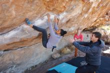 Bouldering in Hueco Tanks on 02/01/2020 with Blue Lizard Climbing and Yoga

Filename: SRM_20200201_1237550.jpg
Aperture: f/3.5
Shutter Speed: 1/250
Body: Canon EOS-1D Mark II
Lens: Canon EF 16-35mm f/2.8 L