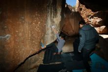 Bouldering in Hueco Tanks on 02/01/2020 with Blue Lizard Climbing and Yoga

Filename: SRM_20200201_1333260.jpg
Aperture: f/8.0
Shutter Speed: 1/250
Body: Canon EOS-1D Mark II
Lens: Canon EF 16-35mm f/2.8 L