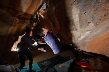 Bouldering in Hueco Tanks on 02/01/2020 with Blue Lizard Climbing and Yoga

Filename: SRM_20200201_1335520.jpg
Aperture: f/8.0
Shutter Speed: 1/250
Body: Canon EOS-1D Mark II
Lens: Canon EF 16-35mm f/2.8 L