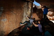 Bouldering in Hueco Tanks on 02/01/2020 with Blue Lizard Climbing and Yoga

Filename: SRM_20200201_1339260.jpg
Aperture: f/8.0
Shutter Speed: 1/250
Body: Canon EOS-1D Mark II
Lens: Canon EF 16-35mm f/2.8 L