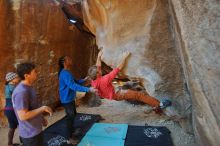 Bouldering in Hueco Tanks on 02/01/2020 with Blue Lizard Climbing and Yoga

Filename: SRM_20200201_1421530.jpg
Aperture: f/2.8
Shutter Speed: 1/250
Body: Canon EOS-1D Mark II
Lens: Canon EF 16-35mm f/2.8 L