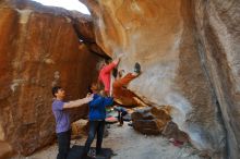 Bouldering in Hueco Tanks on 02/01/2020 with Blue Lizard Climbing and Yoga

Filename: SRM_20200201_1422040.jpg
Aperture: f/3.2
Shutter Speed: 1/250
Body: Canon EOS-1D Mark II
Lens: Canon EF 16-35mm f/2.8 L