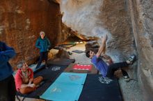 Bouldering in Hueco Tanks on 02/01/2020 with Blue Lizard Climbing and Yoga

Filename: SRM_20200201_1425520.jpg
Aperture: f/3.5
Shutter Speed: 1/250
Body: Canon EOS-1D Mark II
Lens: Canon EF 16-35mm f/2.8 L