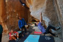 Bouldering in Hueco Tanks on 02/01/2020 with Blue Lizard Climbing and Yoga

Filename: SRM_20200201_1430380.jpg
Aperture: f/3.5
Shutter Speed: 1/250
Body: Canon EOS-1D Mark II
Lens: Canon EF 16-35mm f/2.8 L