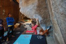 Bouldering in Hueco Tanks on 02/01/2020 with Blue Lizard Climbing and Yoga

Filename: SRM_20200201_1431440.jpg
Aperture: f/3.5
Shutter Speed: 1/250
Body: Canon EOS-1D Mark II
Lens: Canon EF 16-35mm f/2.8 L