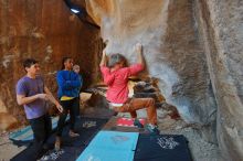 Bouldering in Hueco Tanks on 02/01/2020 with Blue Lizard Climbing and Yoga

Filename: SRM_20200201_1431530.jpg
Aperture: f/3.2
Shutter Speed: 1/250
Body: Canon EOS-1D Mark II
Lens: Canon EF 16-35mm f/2.8 L