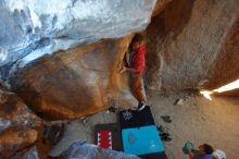 Bouldering in Hueco Tanks on 02/01/2020 with Blue Lizard Climbing and Yoga

Filename: SRM_20200201_1432360.jpg
Aperture: f/3.5
Shutter Speed: 1/250
Body: Canon EOS-1D Mark II
Lens: Canon EF 16-35mm f/2.8 L