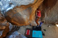 Bouldering in Hueco Tanks on 02/01/2020 with Blue Lizard Climbing and Yoga

Filename: SRM_20200201_1432510.jpg
Aperture: f/3.2
Shutter Speed: 1/250
Body: Canon EOS-1D Mark II
Lens: Canon EF 16-35mm f/2.8 L