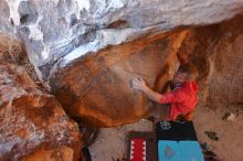 Bouldering in Hueco Tanks on 02/01/2020 with Blue Lizard Climbing and Yoga

Filename: SRM_20200201_1433540.jpg
Aperture: f/4.0
Shutter Speed: 1/250
Body: Canon EOS-1D Mark II
Lens: Canon EF 16-35mm f/2.8 L