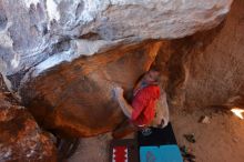 Bouldering in Hueco Tanks on 02/01/2020 with Blue Lizard Climbing and Yoga

Filename: SRM_20200201_1434030.jpg
Aperture: f/4.5
Shutter Speed: 1/250
Body: Canon EOS-1D Mark II
Lens: Canon EF 16-35mm f/2.8 L