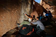 Bouldering in Hueco Tanks on 02/01/2020 with Blue Lizard Climbing and Yoga

Filename: SRM_20200201_1447410.jpg
Aperture: f/8.0
Shutter Speed: 1/250
Body: Canon EOS-1D Mark II
Lens: Canon EF 16-35mm f/2.8 L