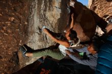 Bouldering in Hueco Tanks on 02/01/2020 with Blue Lizard Climbing and Yoga

Filename: SRM_20200201_1450490.jpg
Aperture: f/8.0
Shutter Speed: 1/250
Body: Canon EOS-1D Mark II
Lens: Canon EF 16-35mm f/2.8 L