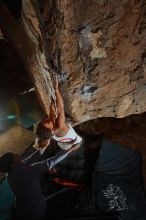 Bouldering in Hueco Tanks on 02/01/2020 with Blue Lizard Climbing and Yoga

Filename: SRM_20200201_1454000.jpg
Aperture: f/8.0
Shutter Speed: 1/250
Body: Canon EOS-1D Mark II
Lens: Canon EF 16-35mm f/2.8 L