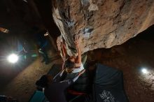 Bouldering in Hueco Tanks on 02/01/2020 with Blue Lizard Climbing and Yoga

Filename: SRM_20200201_1454300.jpg
Aperture: f/8.0
Shutter Speed: 1/250
Body: Canon EOS-1D Mark II
Lens: Canon EF 16-35mm f/2.8 L