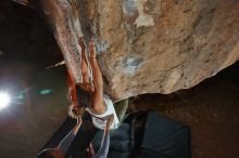 Bouldering in Hueco Tanks on 02/01/2020 with Blue Lizard Climbing and Yoga

Filename: SRM_20200201_1456360.jpg
Aperture: f/8.0
Shutter Speed: 1/250
Body: Canon EOS-1D Mark II
Lens: Canon EF 16-35mm f/2.8 L