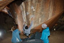 Bouldering in Hueco Tanks on 02/01/2020 with Blue Lizard Climbing and Yoga

Filename: SRM_20200201_1509110.jpg
Aperture: f/8.0
Shutter Speed: 1/250
Body: Canon EOS-1D Mark II
Lens: Canon EF 16-35mm f/2.8 L