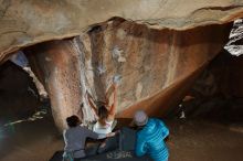 Bouldering in Hueco Tanks on 02/01/2020 with Blue Lizard Climbing and Yoga

Filename: SRM_20200201_1511460.jpg
Aperture: f/8.0
Shutter Speed: 1/250
Body: Canon EOS-1D Mark II
Lens: Canon EF 16-35mm f/2.8 L