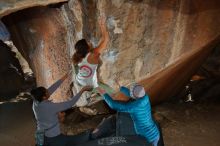 Bouldering in Hueco Tanks on 02/01/2020 with Blue Lizard Climbing and Yoga

Filename: SRM_20200201_1512150.jpg
Aperture: f/8.0
Shutter Speed: 1/250
Body: Canon EOS-1D Mark II
Lens: Canon EF 16-35mm f/2.8 L