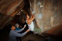 Bouldering in Hueco Tanks on 02/01/2020 with Blue Lizard Climbing and Yoga

Filename: SRM_20200201_1519320.jpg
Aperture: f/8.0
Shutter Speed: 1/250
Body: Canon EOS-1D Mark II
Lens: Canon EF 16-35mm f/2.8 L