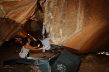 Bouldering in Hueco Tanks on 02/01/2020 with Blue Lizard Climbing and Yoga

Filename: SRM_20200201_1522050.jpg
Aperture: f/8.0
Shutter Speed: 1/250
Body: Canon EOS-1D Mark II
Lens: Canon EF 16-35mm f/2.8 L