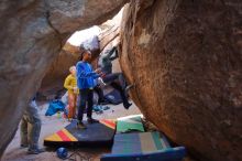 Bouldering in Hueco Tanks on 02/01/2020 with Blue Lizard Climbing and Yoga

Filename: SRM_20200201_1537410.jpg
Aperture: f/3.5
Shutter Speed: 1/250
Body: Canon EOS-1D Mark II
Lens: Canon EF 16-35mm f/2.8 L