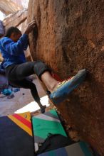 Bouldering in Hueco Tanks on 02/01/2020 with Blue Lizard Climbing and Yoga

Filename: SRM_20200201_1543250.jpg
Aperture: f/5.0
Shutter Speed: 1/250
Body: Canon EOS-1D Mark II
Lens: Canon EF 16-35mm f/2.8 L