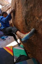 Bouldering in Hueco Tanks on 02/01/2020 with Blue Lizard Climbing and Yoga

Filename: SRM_20200201_1543260.jpg
Aperture: f/5.0
Shutter Speed: 1/250
Body: Canon EOS-1D Mark II
Lens: Canon EF 16-35mm f/2.8 L