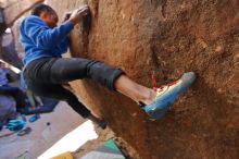 Bouldering in Hueco Tanks on 02/01/2020 with Blue Lizard Climbing and Yoga

Filename: SRM_20200201_1544261.jpg
Aperture: f/2.8
Shutter Speed: 1/320
Body: Canon EOS-1D Mark II
Lens: Canon EF 16-35mm f/2.8 L