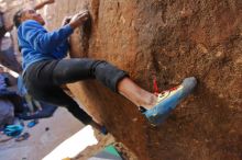 Bouldering in Hueco Tanks on 02/01/2020 with Blue Lizard Climbing and Yoga

Filename: SRM_20200201_1544270.jpg
Aperture: f/2.8
Shutter Speed: 1/320
Body: Canon EOS-1D Mark II
Lens: Canon EF 16-35mm f/2.8 L