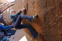 Bouldering in Hueco Tanks on 02/01/2020 with Blue Lizard Climbing and Yoga

Filename: SRM_20200201_1544520.jpg
Aperture: f/3.2
Shutter Speed: 1/320
Body: Canon EOS-1D Mark II
Lens: Canon EF 16-35mm f/2.8 L