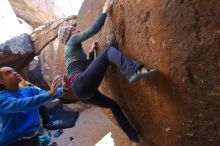 Bouldering in Hueco Tanks on 02/01/2020 with Blue Lizard Climbing and Yoga

Filename: SRM_20200201_1544560.jpg
Aperture: f/4.0
Shutter Speed: 1/320
Body: Canon EOS-1D Mark II
Lens: Canon EF 16-35mm f/2.8 L