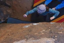 Bouldering in Hueco Tanks on 02/01/2020 with Blue Lizard Climbing and Yoga

Filename: SRM_20200201_1547471.jpg
Aperture: f/4.0
Shutter Speed: 1/320
Body: Canon EOS-1D Mark II
Lens: Canon EF 50mm f/1.8 II