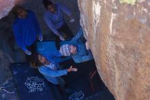 Bouldering in Hueco Tanks on 02/01/2020 with Blue Lizard Climbing and Yoga

Filename: SRM_20200201_1549310.jpg
Aperture: f/3.5
Shutter Speed: 1/320
Body: Canon EOS-1D Mark II
Lens: Canon EF 50mm f/1.8 II