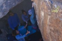 Bouldering in Hueco Tanks on 02/01/2020 with Blue Lizard Climbing and Yoga

Filename: SRM_20200201_1549390.jpg
Aperture: f/4.5
Shutter Speed: 1/320
Body: Canon EOS-1D Mark II
Lens: Canon EF 50mm f/1.8 II