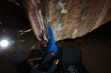 Bouldering in Hueco Tanks on 02/01/2020 with Blue Lizard Climbing and Yoga

Filename: SRM_20200201_1553260.jpg
Aperture: f/8.0
Shutter Speed: 1/250
Body: Canon EOS-1D Mark II
Lens: Canon EF 16-35mm f/2.8 L