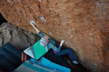 Bouldering in Hueco Tanks on 02/01/2020 with Blue Lizard Climbing and Yoga

Filename: SRM_20200201_1813330.jpg
Aperture: f/3.5
Shutter Speed: 1/250
Body: Canon EOS-1D Mark II
Lens: Canon EF 16-35mm f/2.8 L