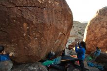 Bouldering in Hueco Tanks on 02/01/2020 with Blue Lizard Climbing and Yoga

Filename: SRM_20200201_1822330.jpg
Aperture: f/5.0
Shutter Speed: 1/250
Body: Canon EOS-1D Mark II
Lens: Canon EF 16-35mm f/2.8 L