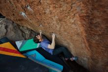 Bouldering in Hueco Tanks on 02/01/2020 with Blue Lizard Climbing and Yoga

Filename: SRM_20200201_1828120.jpg
Aperture: f/3.2
Shutter Speed: 1/250
Body: Canon EOS-1D Mark II
Lens: Canon EF 16-35mm f/2.8 L