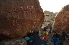 Bouldering in Hueco Tanks on 02/01/2020 with Blue Lizard Climbing and Yoga

Filename: SRM_20200201_1832510.jpg
Aperture: f/5.6
Shutter Speed: 1/250
Body: Canon EOS-1D Mark II
Lens: Canon EF 16-35mm f/2.8 L