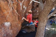 Bouldering in Hueco Tanks on 02/08/2020 with Blue Lizard Climbing and Yoga

Filename: SRM_20200208_1124450.jpg
Aperture: f/5.6
Shutter Speed: 1/250
Body: Canon EOS-1D Mark II
Lens: Canon EF 16-35mm f/2.8 L