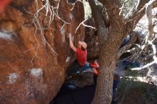 Bouldering in Hueco Tanks on 02/08/2020 with Blue Lizard Climbing and Yoga

Filename: SRM_20200208_1125400.jpg
Aperture: f/6.3
Shutter Speed: 1/250
Body: Canon EOS-1D Mark II
Lens: Canon EF 16-35mm f/2.8 L