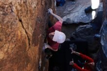 Bouldering in Hueco Tanks on 02/08/2020 with Blue Lizard Climbing and Yoga

Filename: SRM_20200208_1134090.jpg
Aperture: f/6.3
Shutter Speed: 1/250
Body: Canon EOS-1D Mark II
Lens: Canon EF 16-35mm f/2.8 L