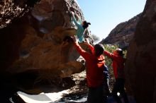 Bouldering in Hueco Tanks on 02/08/2020 with Blue Lizard Climbing and Yoga

Filename: SRM_20200208_1157300.jpg
Aperture: f/7.1
Shutter Speed: 1/250
Body: Canon EOS-1D Mark II
Lens: Canon EF 16-35mm f/2.8 L