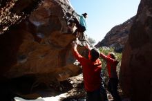 Bouldering in Hueco Tanks on 02/08/2020 with Blue Lizard Climbing and Yoga

Filename: SRM_20200208_1157400.jpg
Aperture: f/7.1
Shutter Speed: 1/250
Body: Canon EOS-1D Mark II
Lens: Canon EF 16-35mm f/2.8 L