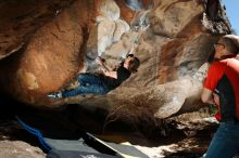 Bouldering in Hueco Tanks on 02/08/2020 with Blue Lizard Climbing and Yoga

Filename: SRM_20200208_1203230.jpg
Aperture: f/8.0
Shutter Speed: 1/250
Body: Canon EOS-1D Mark II
Lens: Canon EF 16-35mm f/2.8 L