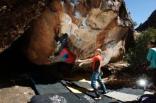 Bouldering in Hueco Tanks on 02/08/2020 with Blue Lizard Climbing and Yoga

Filename: SRM_20200208_1211440.jpg
Aperture: f/8.0
Shutter Speed: 1/250
Body: Canon EOS-1D Mark II
Lens: Canon EF 16-35mm f/2.8 L