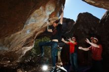 Bouldering in Hueco Tanks on 02/08/2020 with Blue Lizard Climbing and Yoga

Filename: SRM_20200208_1215210.jpg
Aperture: f/8.0
Shutter Speed: 1/250
Body: Canon EOS-1D Mark II
Lens: Canon EF 16-35mm f/2.8 L