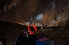 Bouldering in Hueco Tanks on 02/08/2020 with Blue Lizard Climbing and Yoga

Filename: SRM_20200208_1418340.jpg
Aperture: f/5.6
Shutter Speed: 1/250
Body: Canon EOS-1D Mark II
Lens: Canon EF 16-35mm f/2.8 L