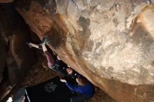 Bouldering in Hueco Tanks on 02/08/2020 with Blue Lizard Climbing and Yoga

Filename: SRM_20200208_1456120.jpg
Aperture: f/5.6
Shutter Speed: 1/250
Body: Canon EOS-1D Mark II
Lens: Canon EF 16-35mm f/2.8 L